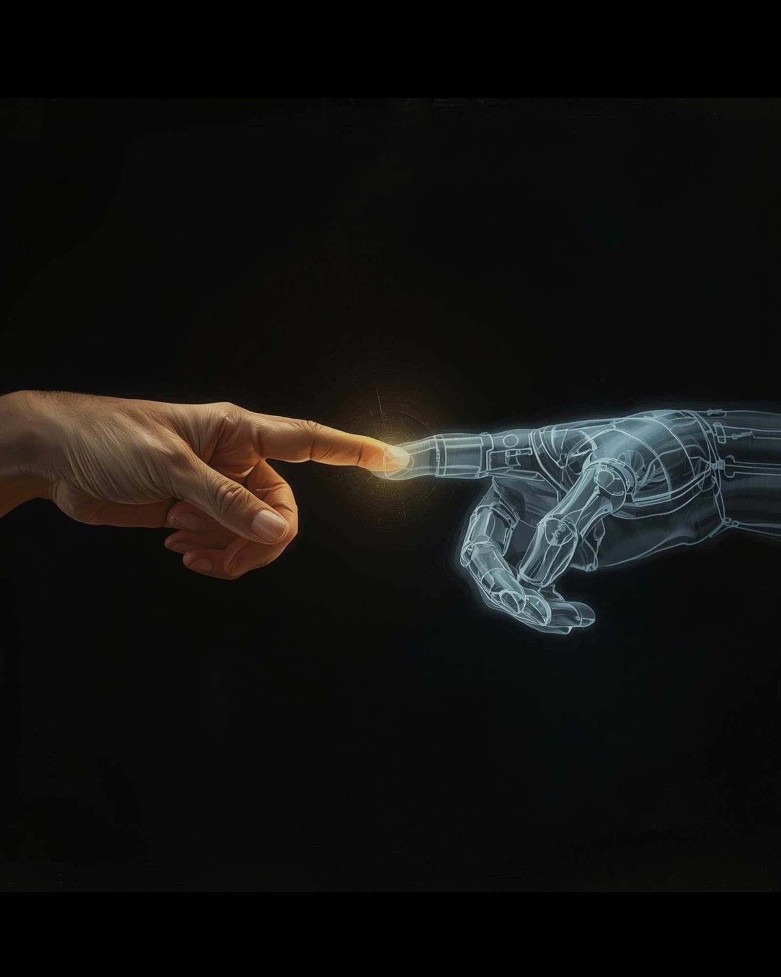 Two hands almost touching